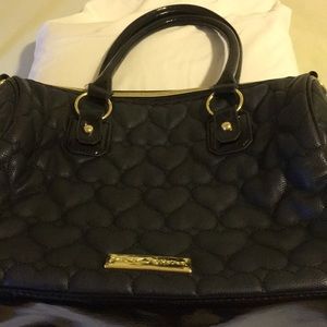 Betsy Johnson Bag quilted hearts large like new